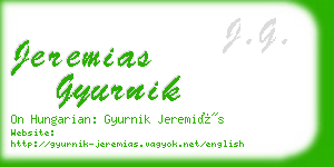jeremias gyurnik business card